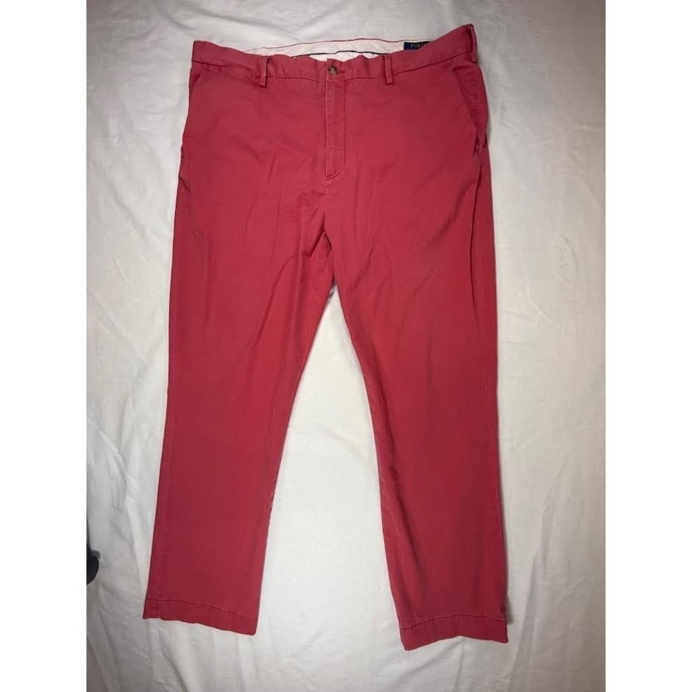 Polo Ralph Lauren Stretch Classic Fit Chino Pants Men's 40x32 Salmon Pink Preppy